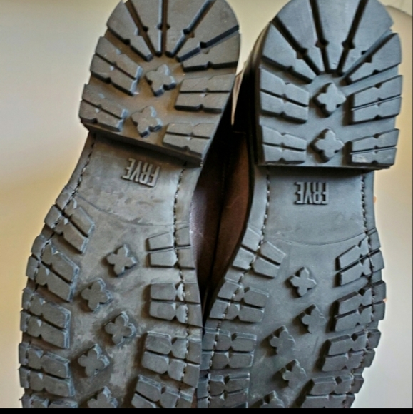 Frye Veronica Short Brown Leather Mid-Calf Boot - Picture 5 of 10